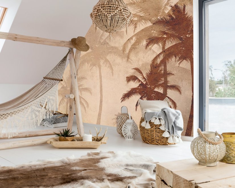 Nostalgic Palm Tree Wallpaper Mural