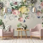 Vintage Colorful Floral Wallpaper Mural
