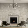 Monochrome Tropical Botanical Wallpaper Mural
