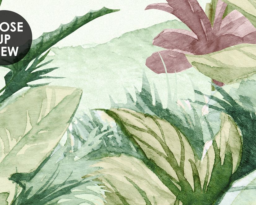 Tropical Forest Landscape and Banana Trees Wallpaper Mural