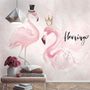 Puderrosa Flamingo Fototapete