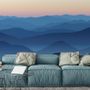 Mountain Silhouette at Sunset Wallpaper Mural