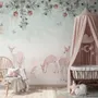 Deer in the Floral Garden Wallpaper Mural