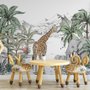 Kids Tropical Animals with Mountain Wallpaper Mural