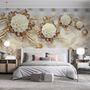 Swan with Peony Floral Wallpaper Mural