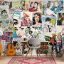 Retro Pop Art Comic Faces Wallpaper Mural