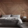 Geometric Wood Texture Effect Wallpaper Mural