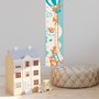Kids Growth Chart With Hot Air Balloon Wall Decal Sticker