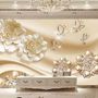 Gold Pearl Flower Wallpaper Mural