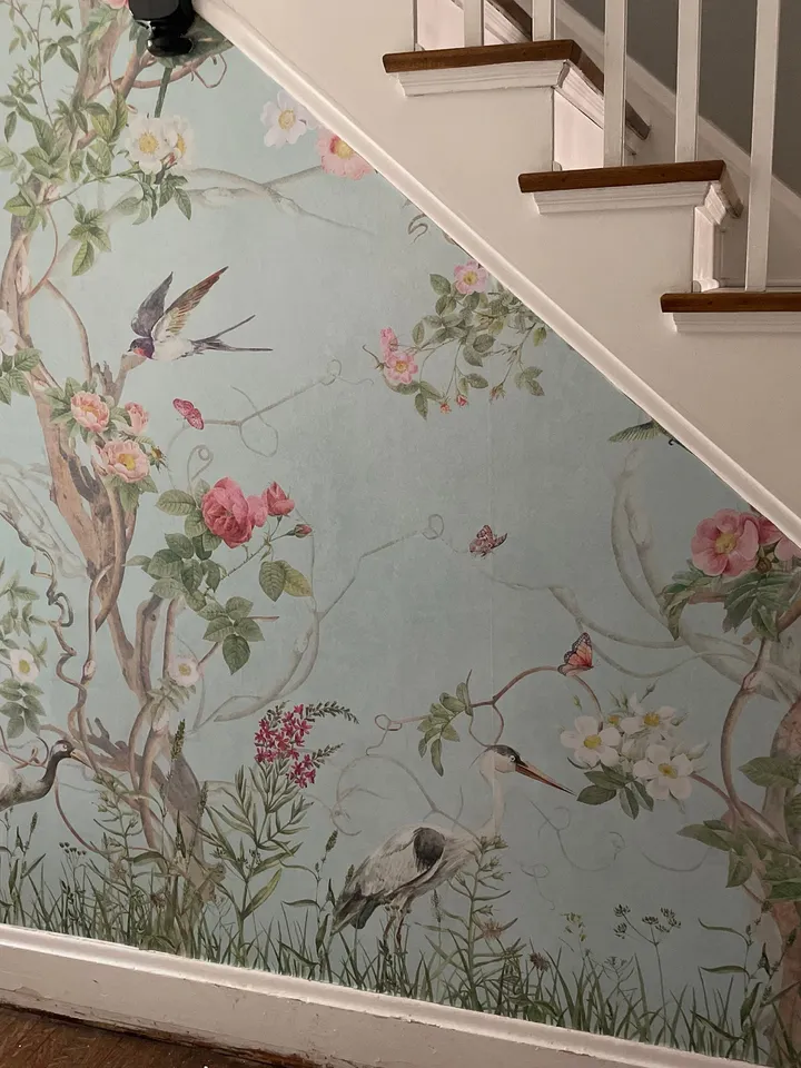 Chinoiserie Pfingstrosenbaum Fototapete STYLE2