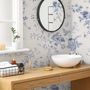 Monochrome Floral Drawing Art Wallpaper Mural