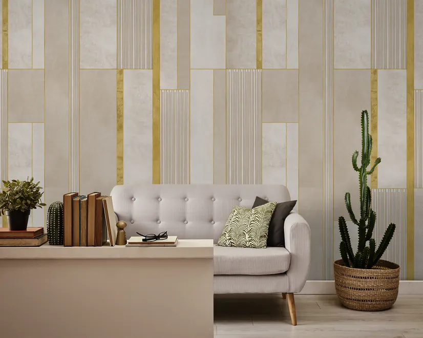 Modern Grunge Tiles Wallpaper Mural