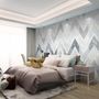 Zigzag Pattern with Dot Work Wallpaper Mural
