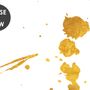 Gold Look Pfingstrosen Blumenzeichnung Helles Blumen Kunst Fototapete