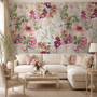 Papier peint panoramique bouquet de fleurs vintage