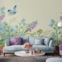 Purple Floral Garden Wallpaper Mural