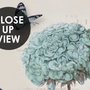 Light Blue Hydrangea Flowers and Butterflies Wallpaper Mural