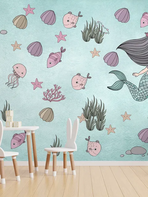 Mermaid Ariel in the Underwater Wallpaper Mural