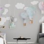 Teddy Bear Clouds and Balloons Wallpaper Mural