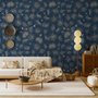 Tropical Palm Leaf and Birds Wallpaper Mural