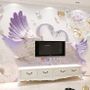 3D Embossed Look Swan Wallpaper Mural