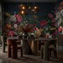 Elegant Tropical Botanical Floral and Leopard Wallpaper 