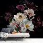 Dark Garden Florals Wallpaper Mural