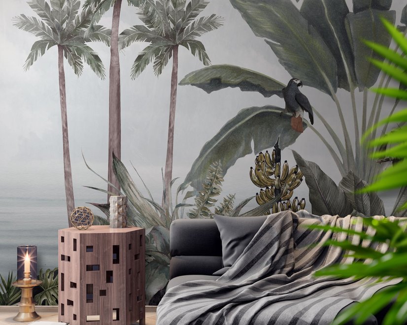 Exotic Forest on Seaside Wallpaper Mural
