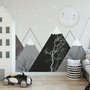 Kids Boys Cute Moon and Mountain Landscape Wallpaper Mural