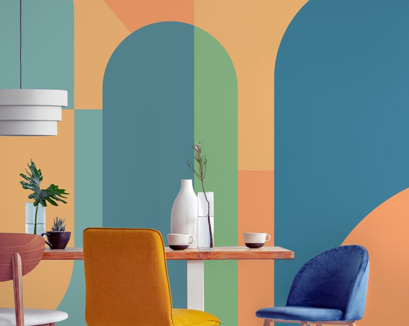 Geometric Abstract Shape Art Deco Wallpaper Mural