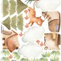 Kids Woodland Shoe with Cute Cats Wall Decal Sticker