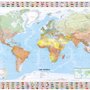 Political World Map and Country Flags Wallpaper Mural