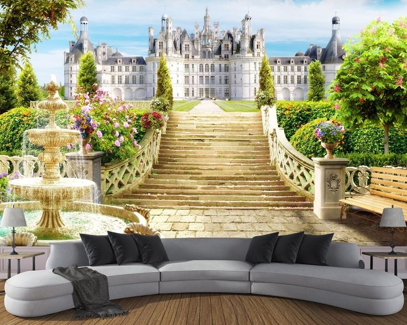 The Palace and Castle Garden Landscape Wallpaper Mural