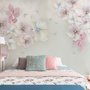 Papier peint panoramique de fleurs douces à l'aquarelle