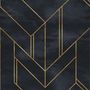 Art Deco with Gold Faux Lines Geometric Art Deco Wallpaper Mural