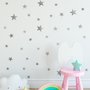 Argent métallisé Petites étoiles Stickers muraux Sticker