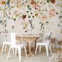 Watercolor Soft Peony Floral Blossom Wallpaper Mural