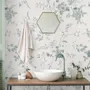 Monochrome Floral Drawing Art Wallpaper Mural