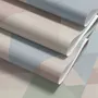 Pastel abstract wallpaper with overlapping sky blue, blush, cream, sage and grey textured triangles