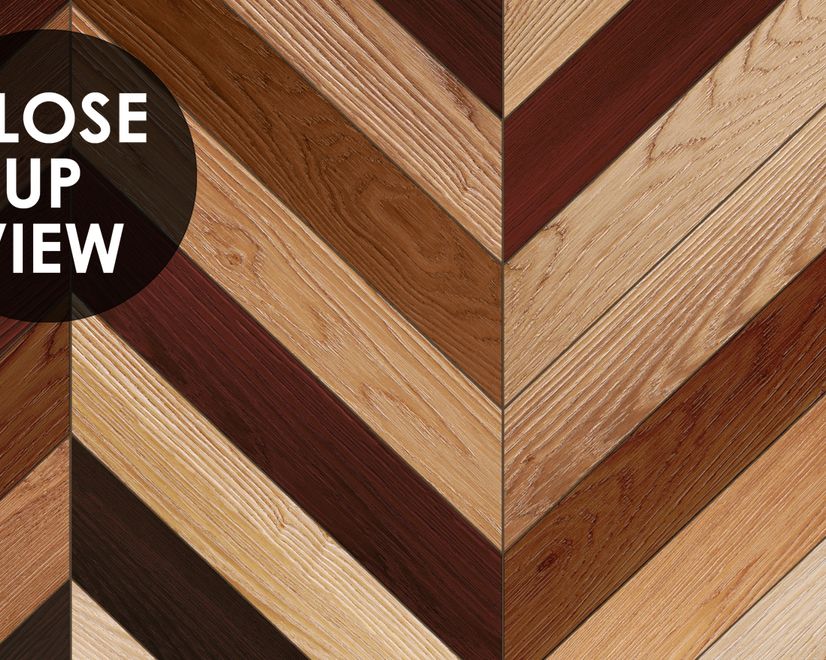 Geometric Chevron Shape Wood Effect Wallpaper Mural