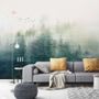 Misty Forest and Sunrise Wallpaper Mural