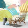 Geometric Colorful Brush Wallpaper Mural