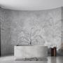 Monochrome Tropical Botanical Wallpaper Mural