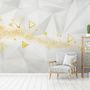 Geometric Yellow Trigon Pattern Wallpaper Mural