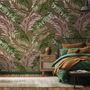 Charcoal Banana and Palm Leaves Wallpaper Mural