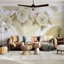 Jewelry Floral with Faux Silk Fabric Wallpaper Mural