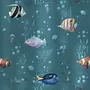 Kids Watercolor Ocean Fish Underwater Wallpaper Mural