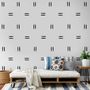 Geometrisches Schwarzes Linien Wandtattoo