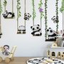 Panda Bears with Swing Wallpaper Mural