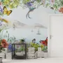 Fototapete Meerblick mit Gartenblumen